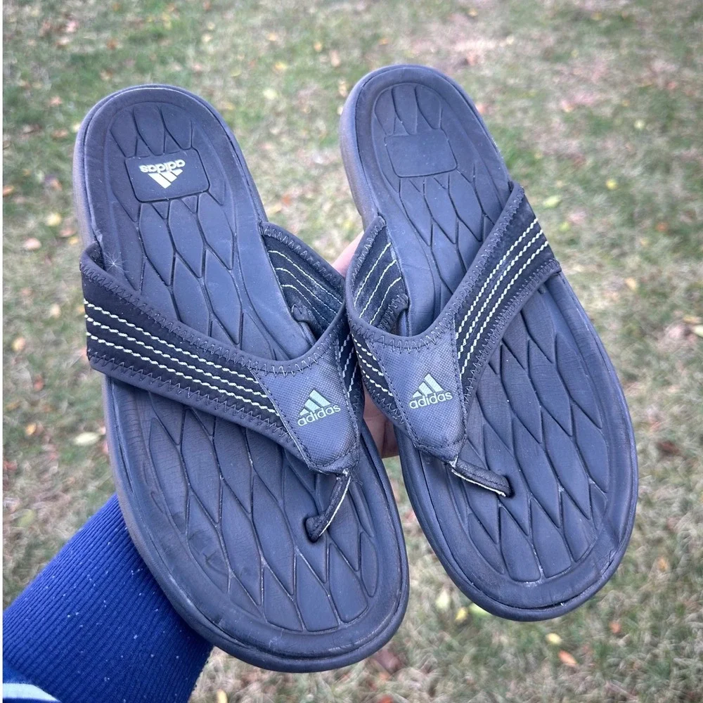 Adidas Raggmo Thong SC Men's Flip Flop Sandals‎ Size 9 Black